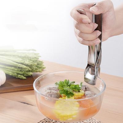Schüssel-Clip Robuste Konstruktion Rostfreier Edelstahl Multifunktionaler Teller Schüssel-Clip Topfgreifer für Zuhause