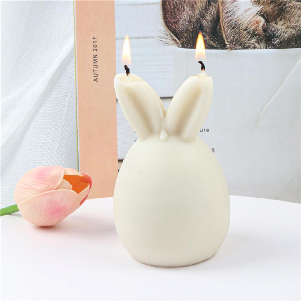 Easy-to-Clean Silicone Candle Mold Good Flexibility Novelty Rabbit