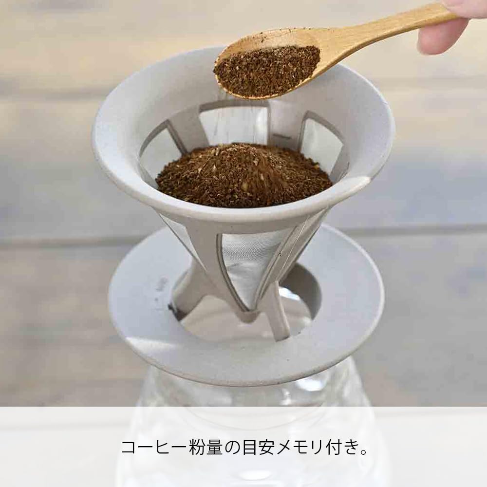 HARIO BATON Series Cafe Old Dripper BATON Coffee Stainless Steel Made in 02, Drip, 1-4 Cups, Mesh, Japan, BT-CFOD-02