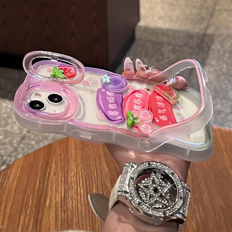 

Фигурка Ins Berry Worry Совместима с чехлом для телефона Apple 16 15pro, Милый 14 Прозрачный 13 Подставка 12 Силиконовый 11 HUAWEI Pura 70 Pro