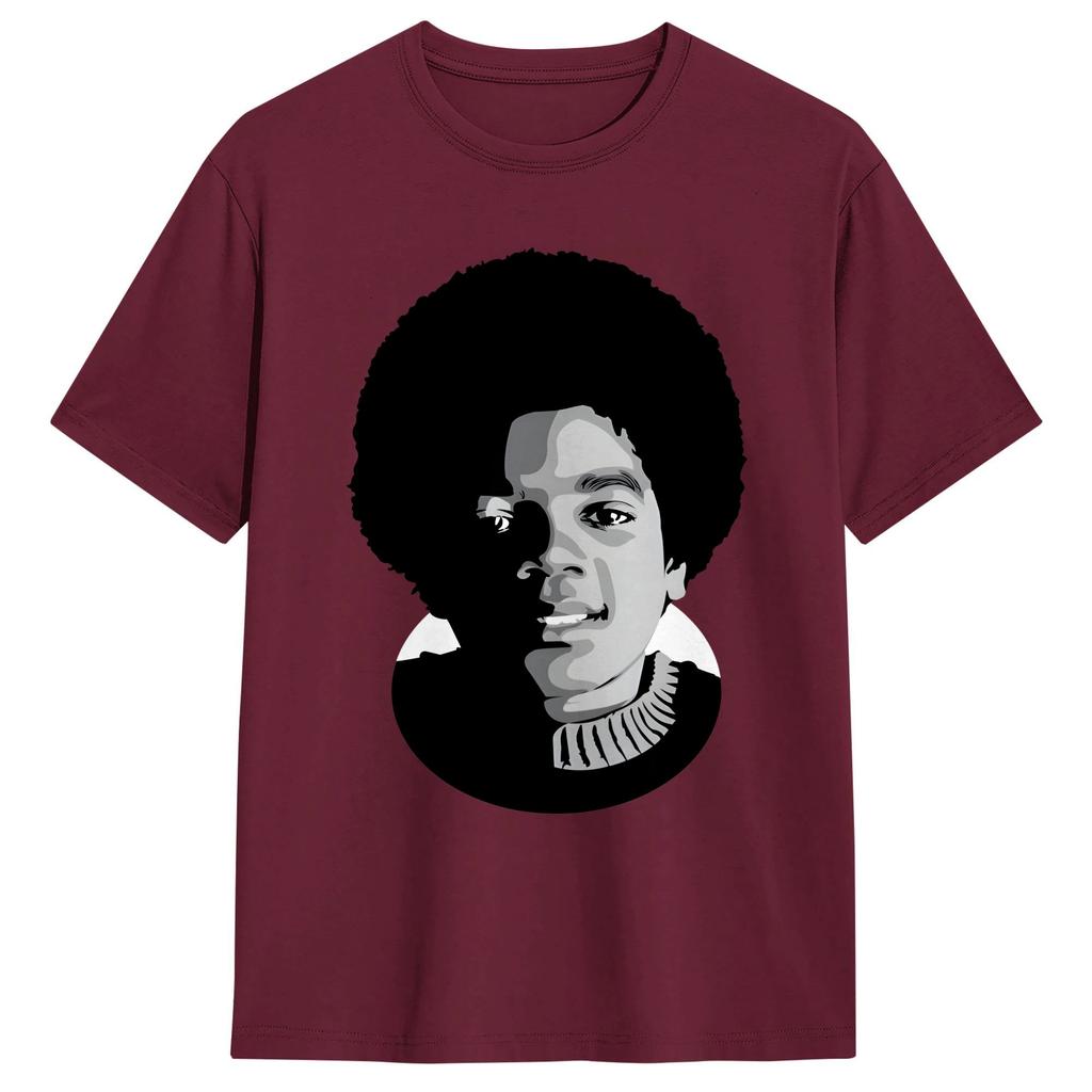MMichael JJackson Fan Art TShirt Summer Streetwear TShirts Cotton Novelty Tee Shirt For Unisex Custom Logo Top Tees