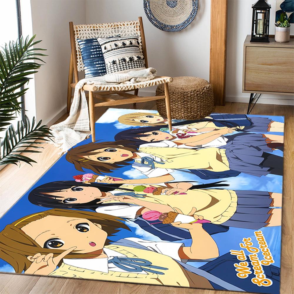 Anime Characters Pose Carpet Suitable for Entryway Study Room Outdoor Dining Room Antislip Carpet Anime Office Decor Best for Christmas