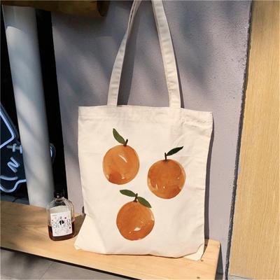 Harajuku Casual Kawaii Cartoon Obst Druck Tasche Einkaufstasche Leinwand Einkaufstasche Wiederverwendbare Einkaufstasche Handtasche Schulter Tasche Faltbar.