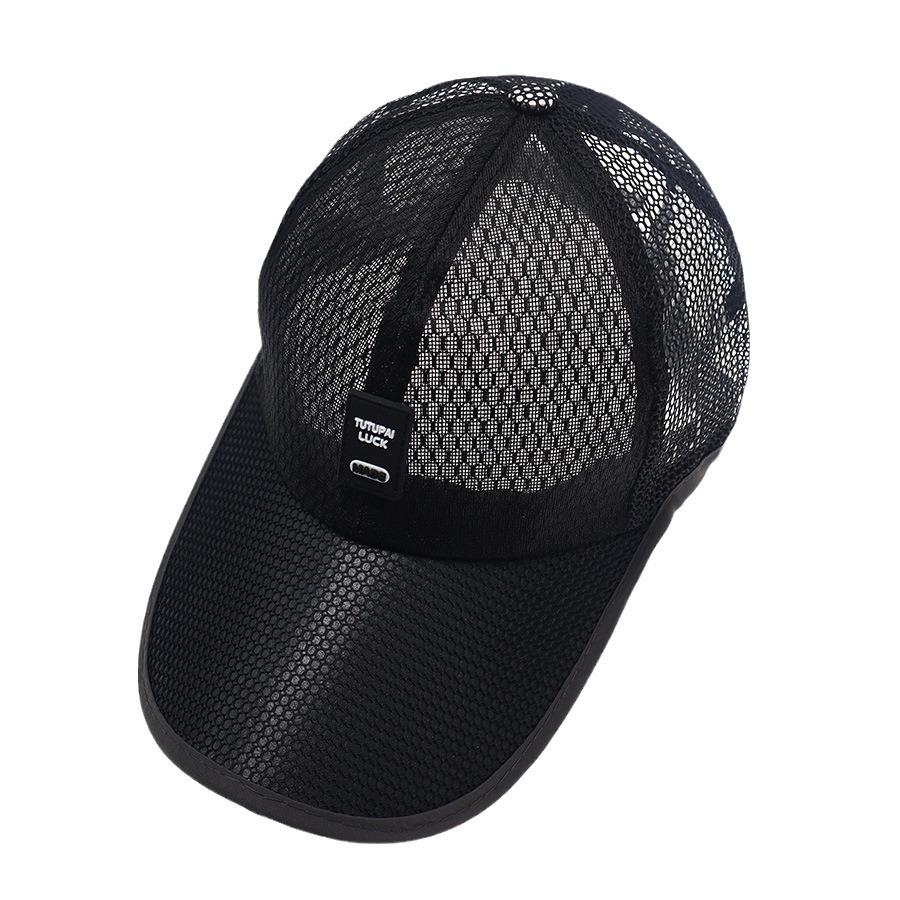 Sommer Schirmmütze für Herren Atmungsaktiver Sonnenhut für Damen Schlichte Angler Sport Baseballkappe mit großer Krempe