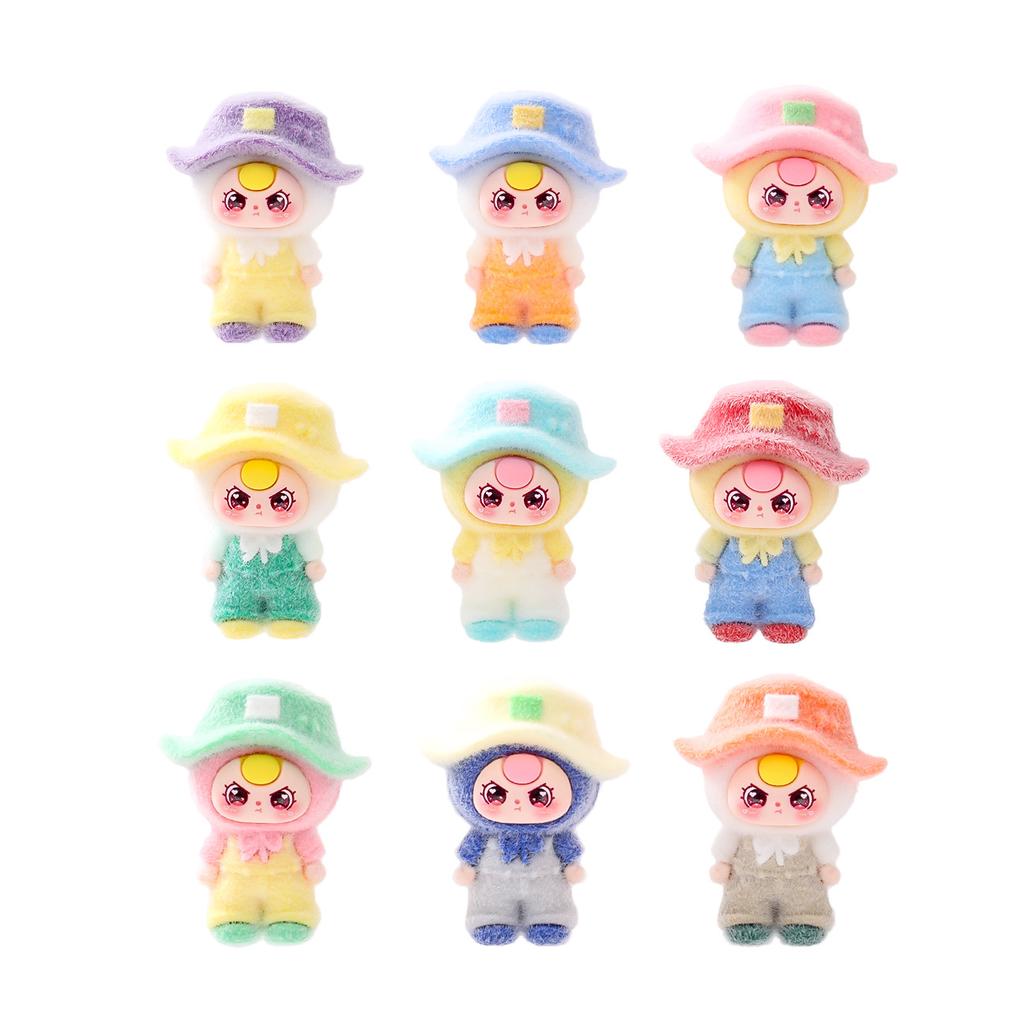 9pcsSet Baby Three Figure Toy Camping Series Cat Figurine Desktop Decoration Model Ornaments Toys Boys Girls Christmas Gifts