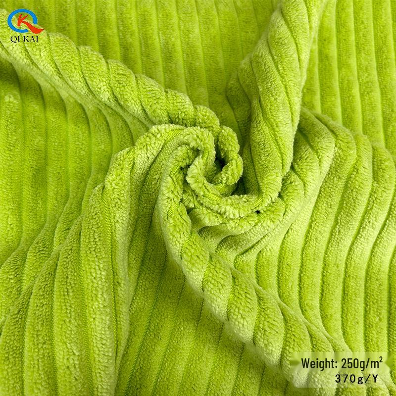 Corduroy Rib Knit Plush Fabric for Toys, Pet Nests, Shoes, and Home Textiles
