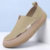 Summer New Men'S Casual Versatile Sandals Breathable Hollow Shoes Leather Shoes One-Step Trendy Men'S Comfortable Shoes