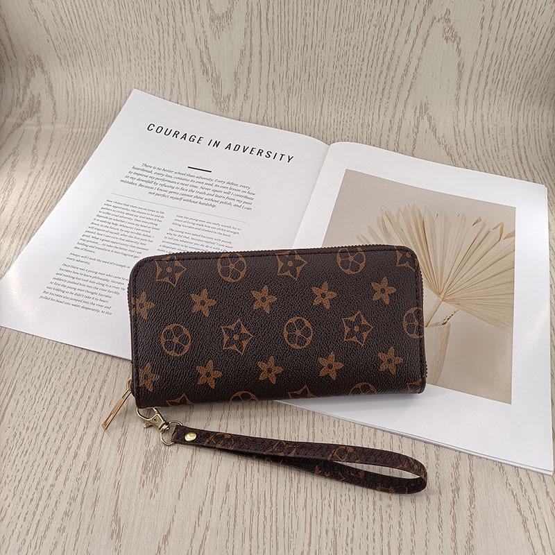 European & American Fashion Large Capacity Zipper Clutch Wallet - Multi-Card Slot, Simple, High-End Design