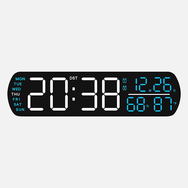LED Alarm Clock TEMP Humidity Date Week Display Dual Alarm Timer Countdown DST Snooze Auto Dimming 12/24H Digital Table Clock2