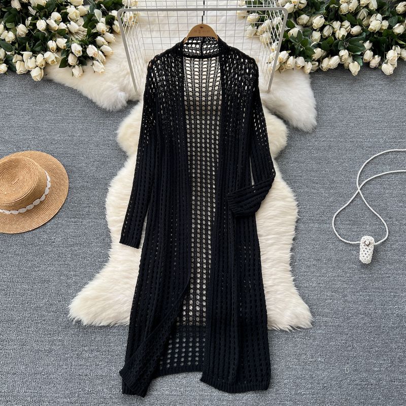 Korean Style Mid Length Long Length Knitting Cardigan Outer Wear Summer Shawl
