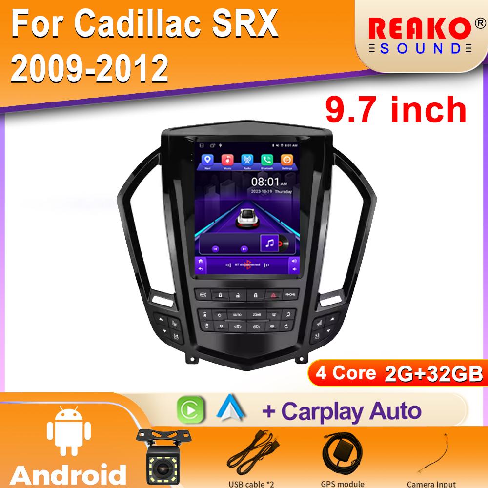 

4G BT автомобильное радио для Cadillac SRX 2009 - 2012 Tesla Style головное устройство мультимедийный видеоплеер беспроводной Android Auto Stereo Carplay 4 core 2GB+32GB carplay