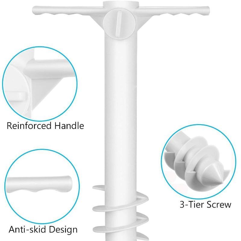 Beach Umbrella Sand Anchor Heavy Duty Adjustable Stable Umbrella Base Holder for Beach Outdoor Picnic Trips