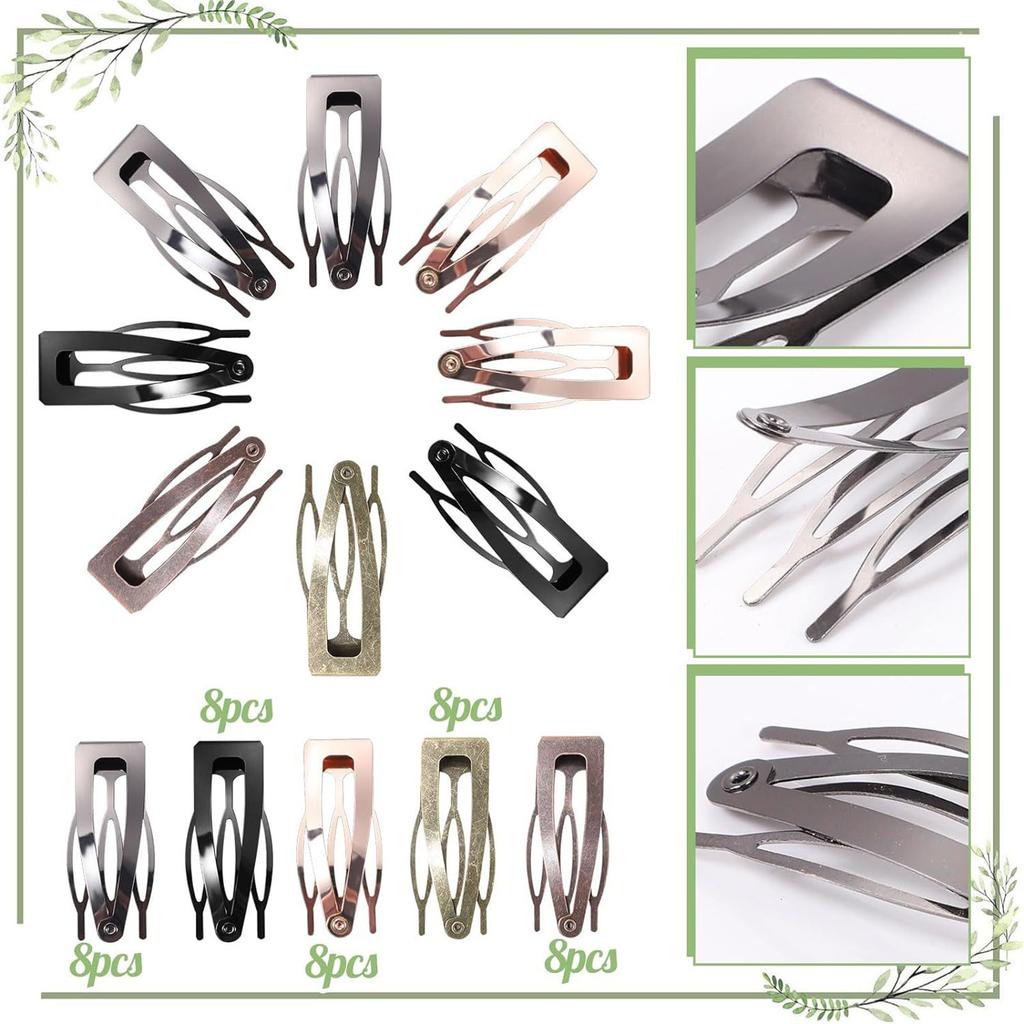 Double Grip Hair Clip Metal Snap Side Barrette for Women Various Hairstyle Hair Accessories for Daily Wear and Salon Use