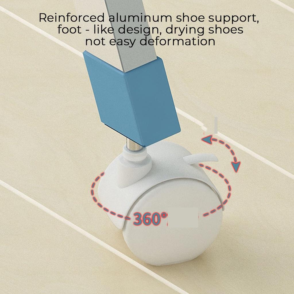 Srebrny Stal Nierdzewna Wytrzymały Stojak do Suszenia Prania - Półka na Ubrania do Użytku Najlepiej Używany do Koszul Spodni Wewnątrz/Na Zewnątrz