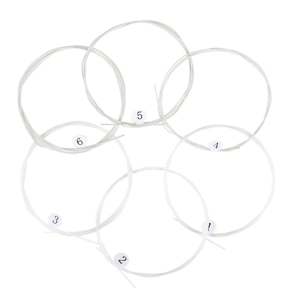 6Pcs .028-.043 Classical Strings Replacement Folk Guitar Nylon Strings 6-String Guitar Strings Perfect Intonation