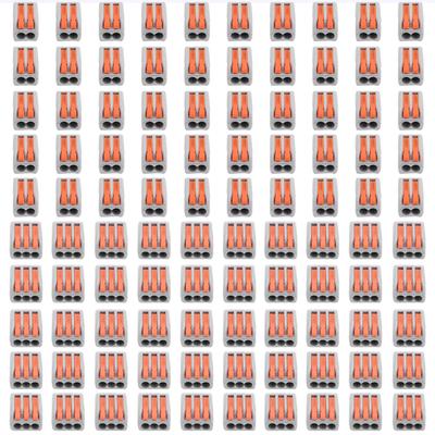 100Pcs Push Wire Wiring Connector Quick Connect Line Terminal Blocks Parallel Device