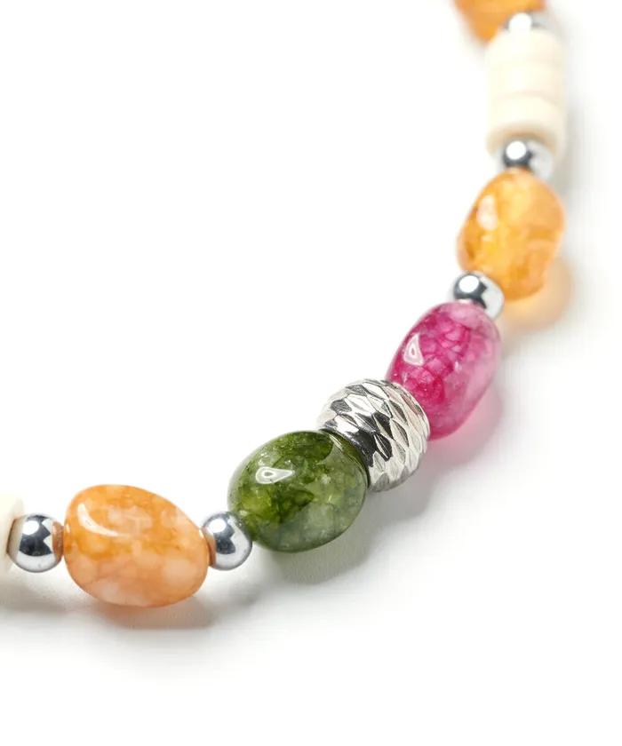 Multi Candy Stone Mix Bracelet (PLT-BR-060_YL)