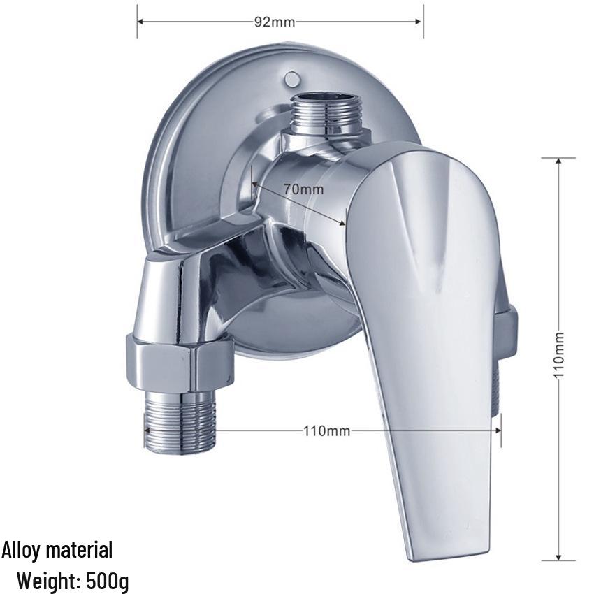 Triangular Exposed Shower Faucet with Hot and Cold Mixing Valve & Switchable Shower Head