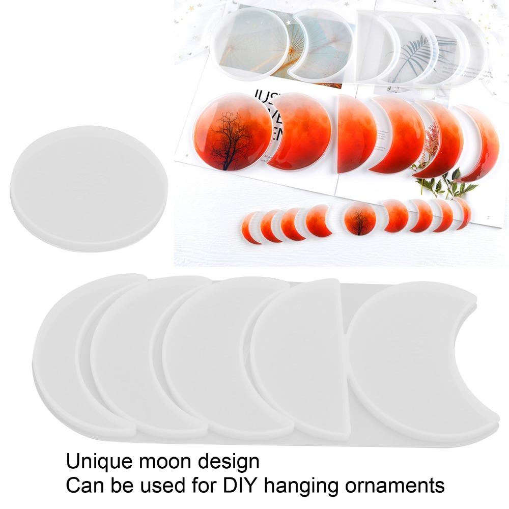 2pcs White Lunar Silicone Mould Silicone Easy Demoulding Resin Mould Aesthetic Silicone Craft Mould Resin Jewelry Making