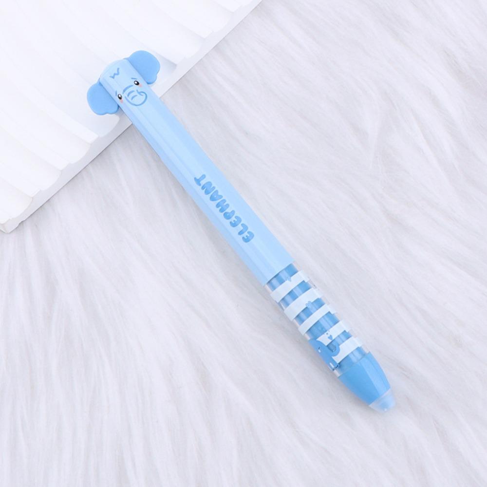 Multifunctional Erasable Ballpoint Pen Animal Design Quick-drying Neutral Pen Double Ink Color Signature Pens Student Test