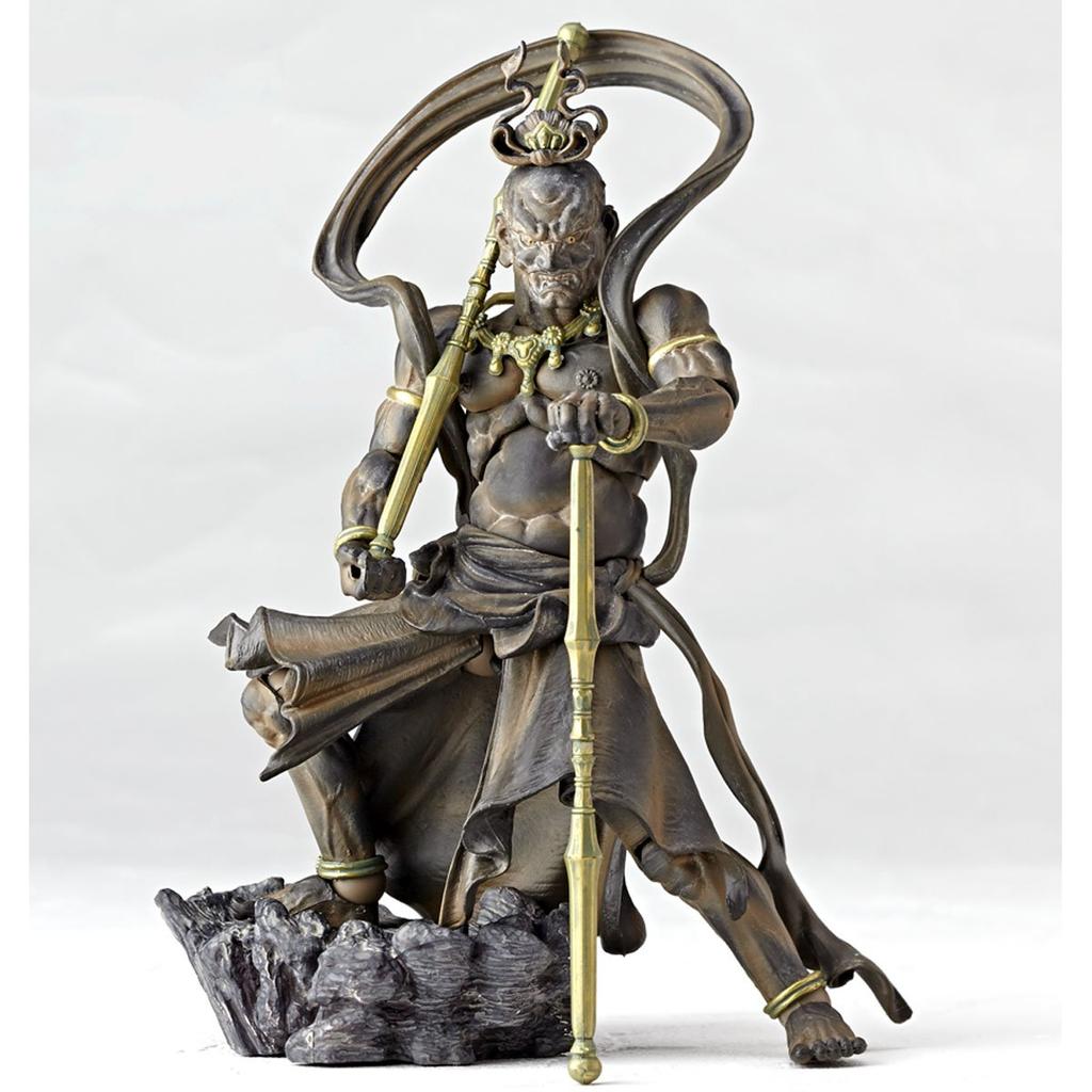 Revoltech Takeya 018EX Kongo Rikishi Agata Wood Tone Version Painted Action Figure Non-Scale ABS&PVC