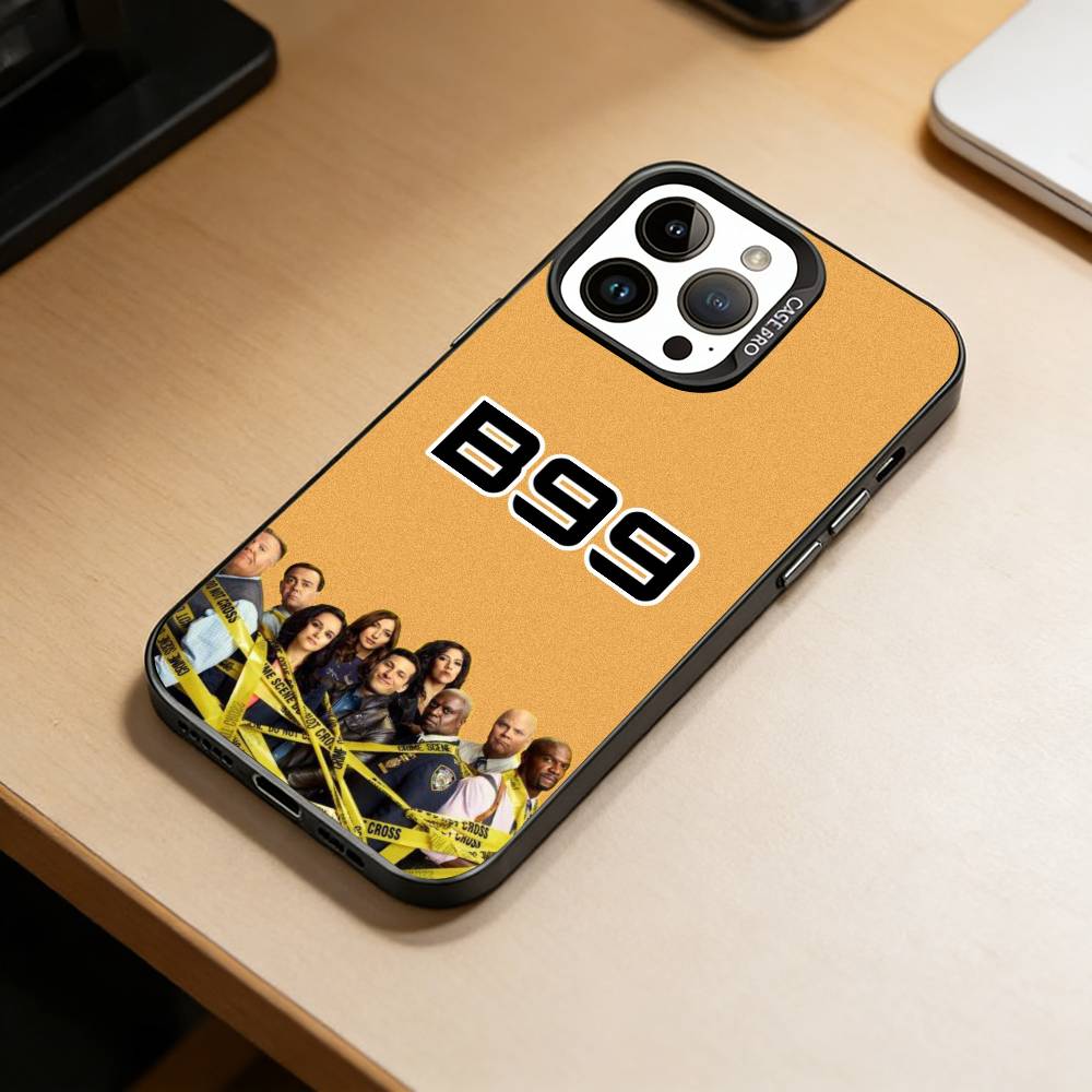B-Brooklyn Nine 99  Phone Case For iPhone 17,16,15,14,13,12,11 Plus,Pro Max,XS,Colored Silver Plated Inside Cover