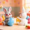 3D Easter Bunny Holding Eggs Silicone Candle Mould DIY Soft Silicone Crafting Tools For Easter Home Crafts Decorations Holiday