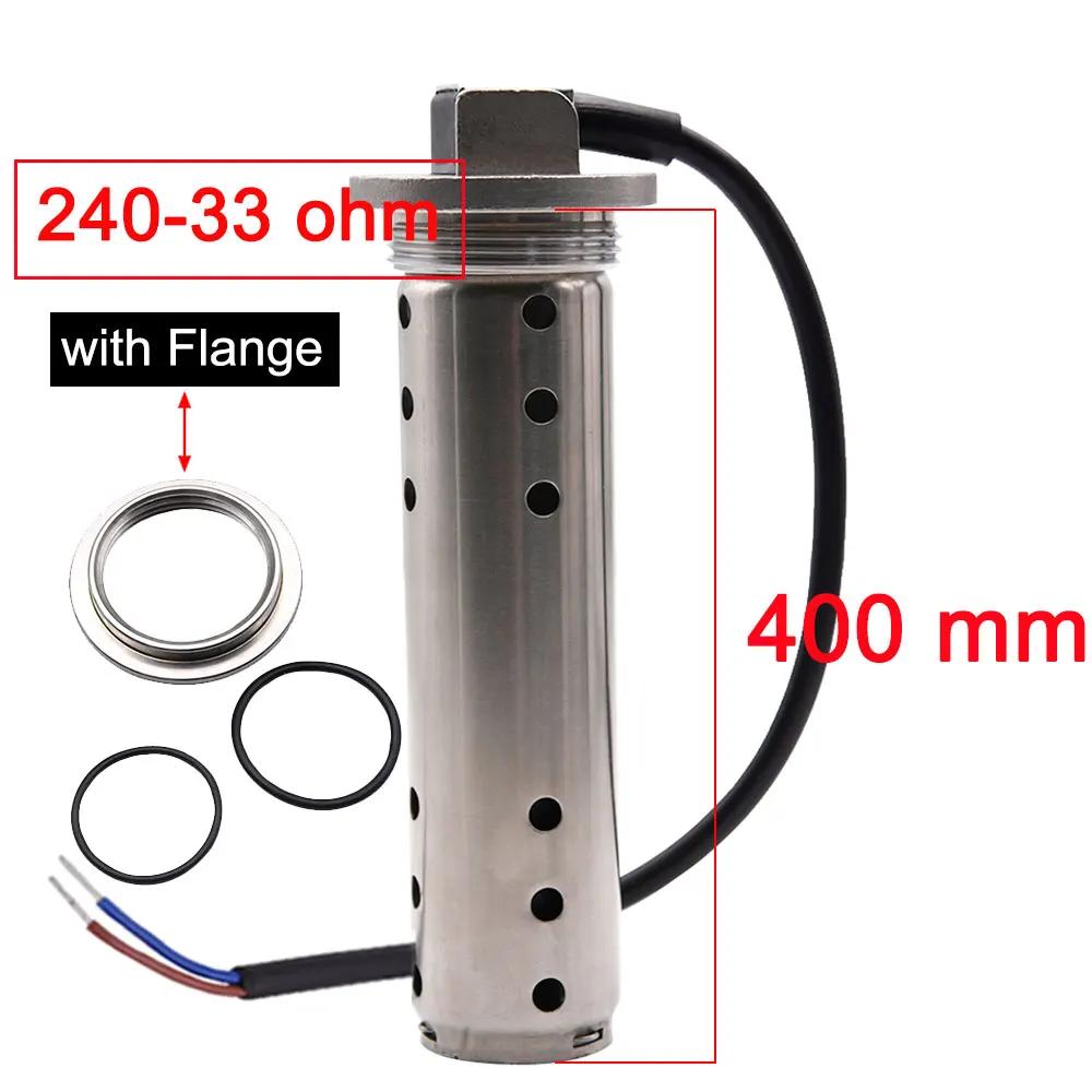 Sewage Level Gauge Sensor with Flange Water Meter Flange Magnetic Flow Sensor for Sewage Liquid Water Level Indicator 0-190 Ohm
