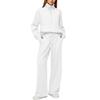 2025Women Coat Pants Set Stand Collar Long Sleeve Zip-up Elastic Cuff Jacket Drawstring Stretchy High Waist Wide Leg Trousers Sport Tracksuit