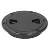 4in Boat Deck Plate ABS Round AntiUV Inspection Hatch Cover Marine Accessory Black