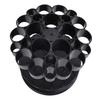 25 Hole Hair Brush Holder 360 Degree Rotating Detachable Base Salon Brush Storage Stand Organizer Black