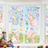 Easter Egg Bunny Static Cling Stickers 2026 New Window Decals for Glass Shop Display Decoration