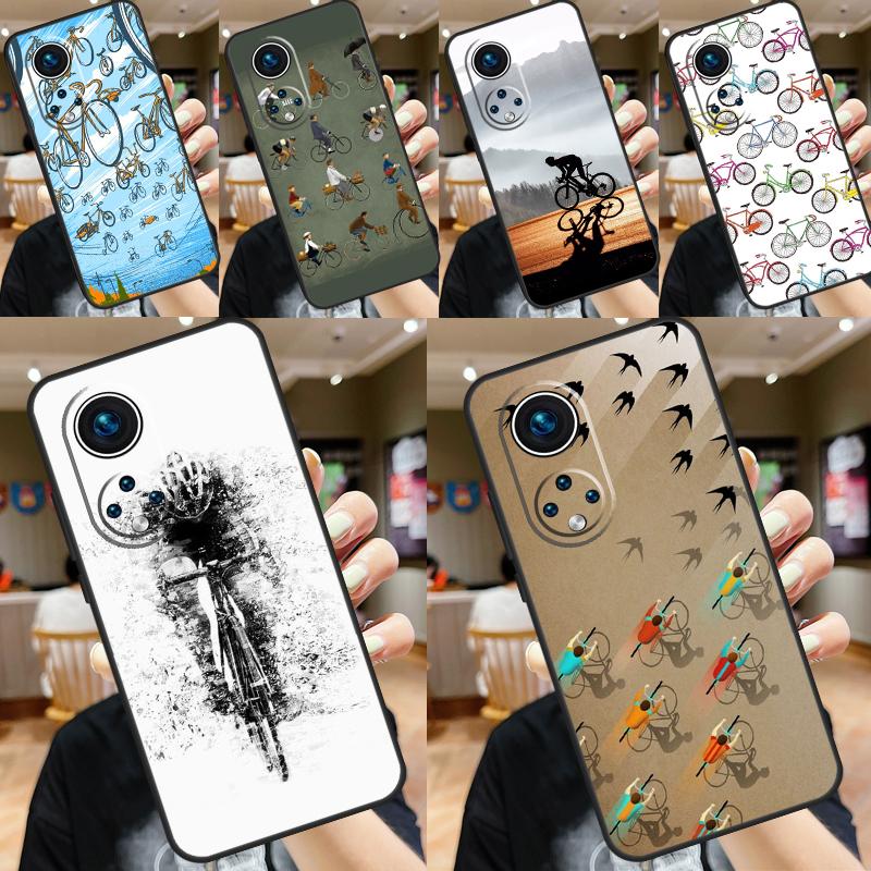 Ride Mountain Bike Bicycle Art Case For Honor X9a X8a X7a X6a X6 X7 X8 X9 X8b X9b 50 70 90 Magic 5 Lite Magic 6 Pro Cover