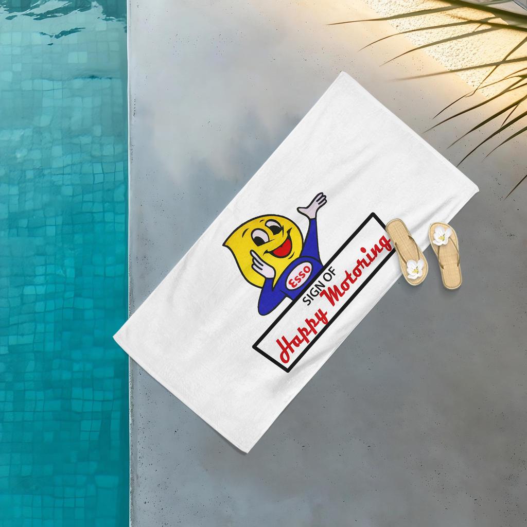 Fashion E-Essos Motor Oil Printed Towel,Quick Drying Beach Towels Are Suitable For Swimming Pools Camping Yoga And The Gym