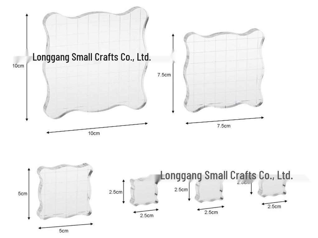 Acrylic Handle Backing Plate for Stamping - High Transparency Block for DIY Rubber Stamp Crafting.
