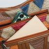 Neue Umhängetasche für Mütter mittleren Alters Patchwork Color-Block Mode Vintage Mehrfachfächer Große Kapazität Pendler-Schultertasche