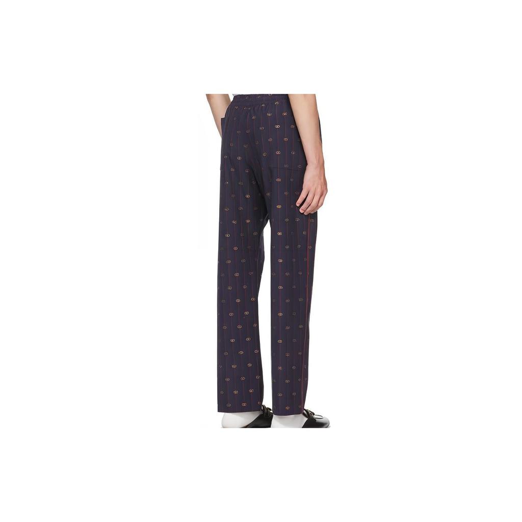 GUCCI Casual Pants Men's Marine Blue Moderate Straight Fit Pants 2214-51M19-0021