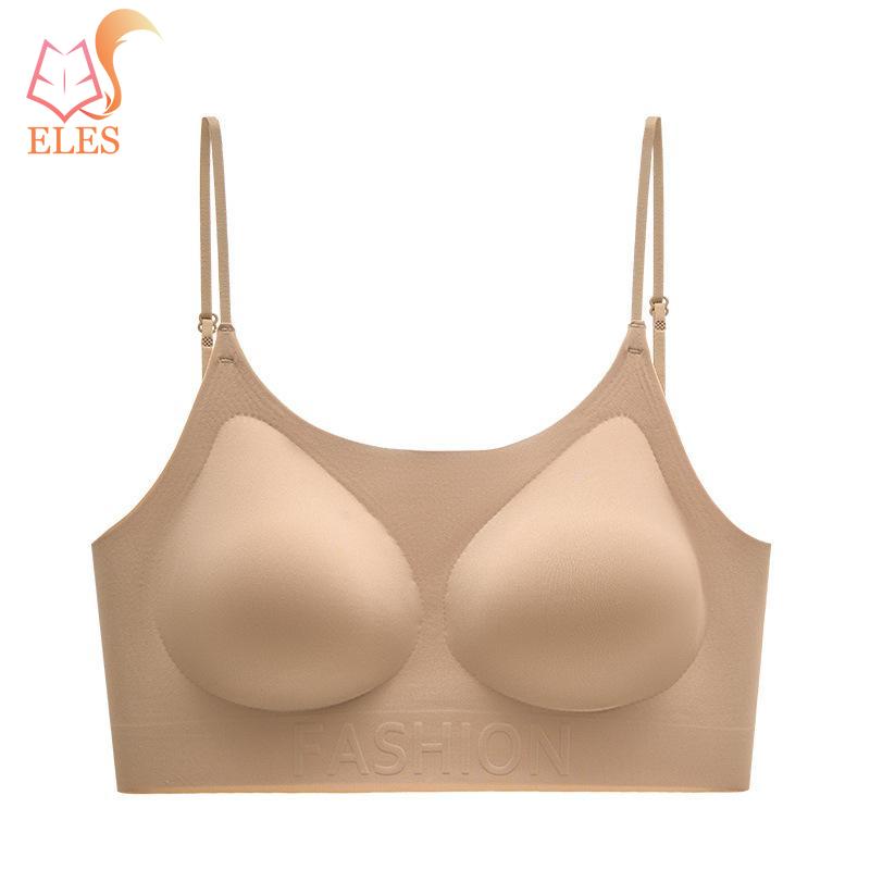 

Летний тонкий бесшовный бюстгальтер пуш-ап против провисания невидимый бюстгальтер L бежевый