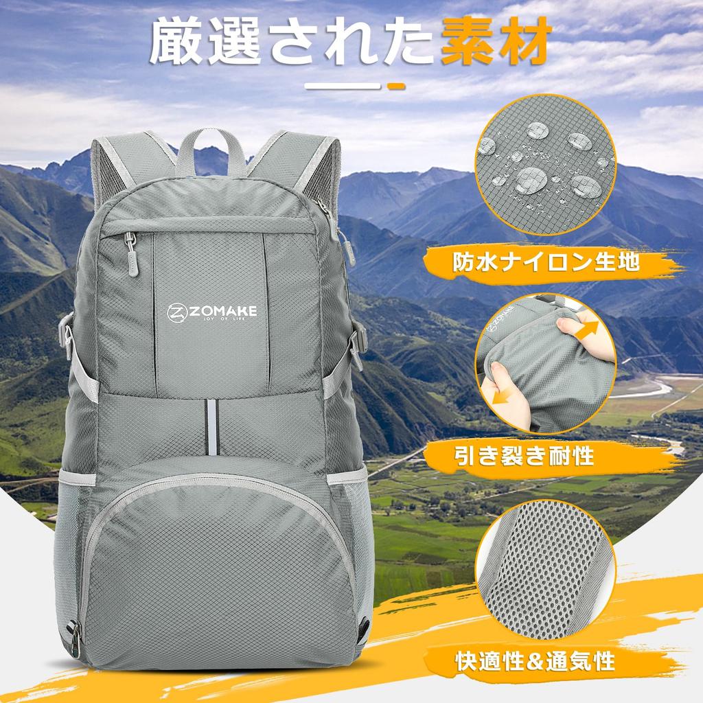 Foldable Large Capacity Outdoor with Chest Attack for Mountain Women [ZOMAKE] Backpack, 35L, Bag, Strap, Waterproof, Lightweight, Pack, Daypack,