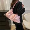 Niche Design Pleated Women's Bag Large Capacity Simple Versatile Sports Messenger Bag Trendy Fashion Leisure Travel Shoulder Bag