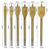 6-teiliges Set Titan-Sechskantschaft-Spatenbohrer Flachbohrer Holzbohrer 3-Punkt-Holzbearbeitungsöffner Elektrowerkzeuge Lochsäge 10-32 mm