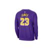 Jordan Los Angeles Lakers Fleece Crew Neck Sweatshirt Men Tops Purple CN1052-504