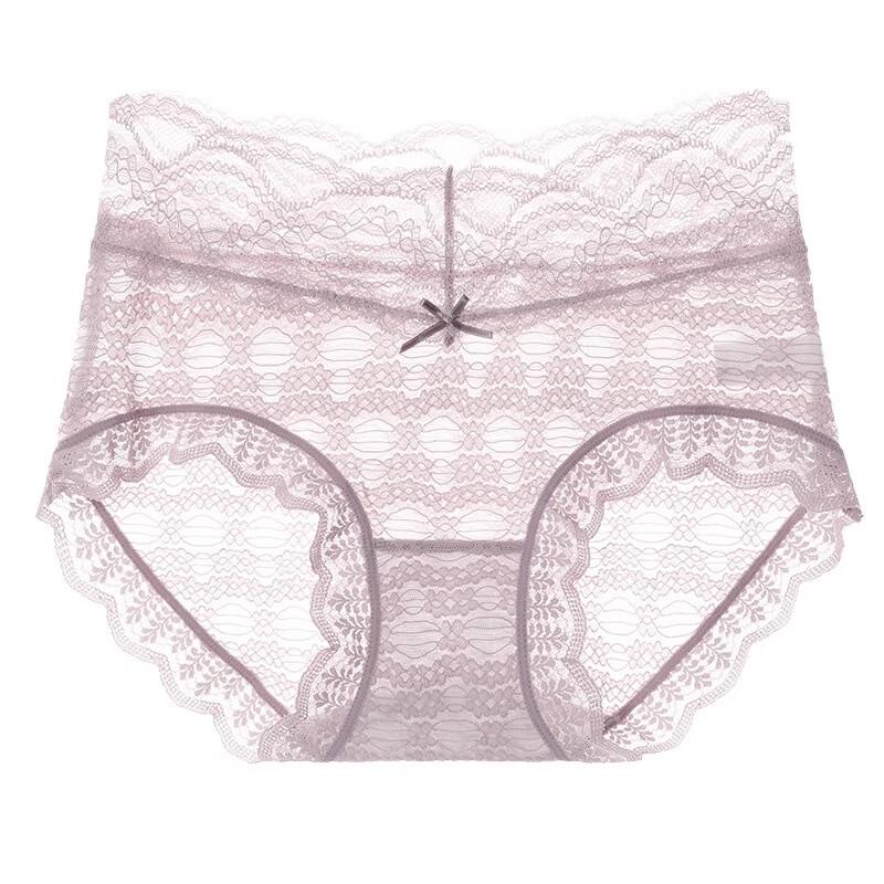 Maoren Women's Sexy Lace High-Waist Briefs, 3-Pack