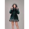 Imitation Mink Fur, Imitation Mink Fur Integrated Jacket Medium and Long Hooded Cotton-padded Jacket, Imitation Fur Waist