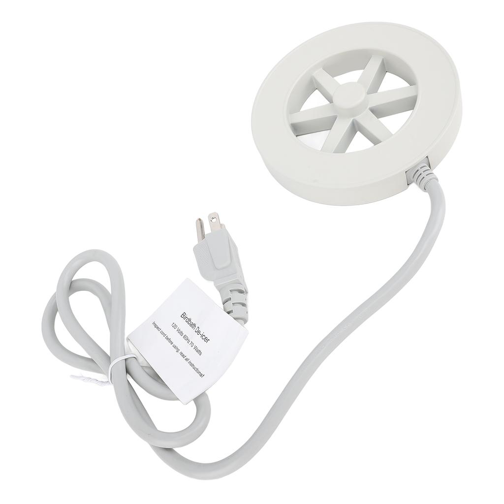 Bird Bath Heater 70W Thermostatically Controlled Aluminum Alloy Birdbath Deicer for Winter US Plug