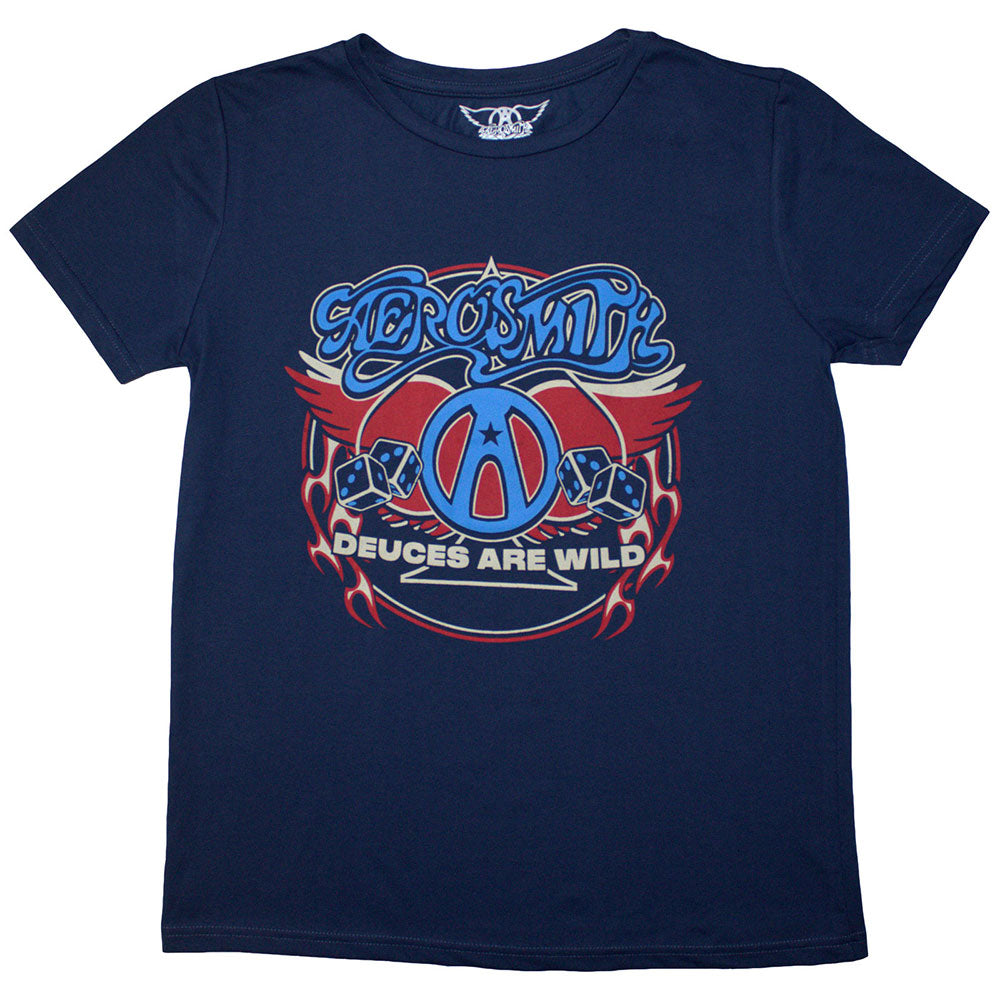 Aerosmith ladies slim fit tshirt rainbow spade official new L