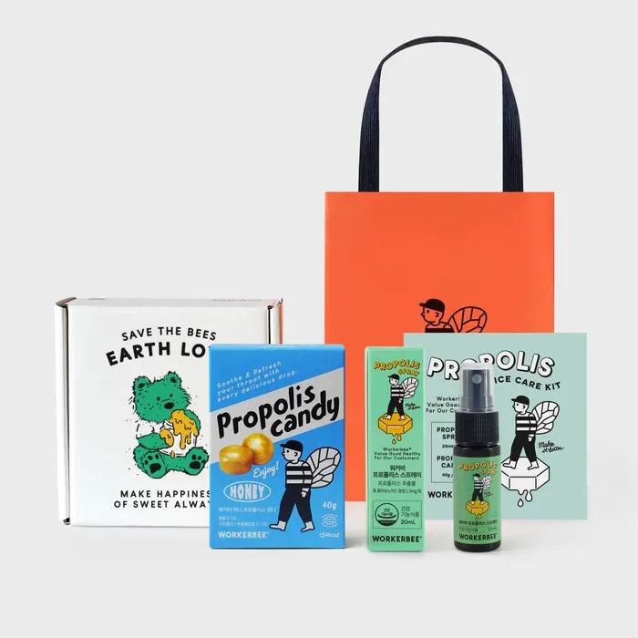 

[Набор для ухода за голосом] Спрей и леденцы Walkerbee с прополисом