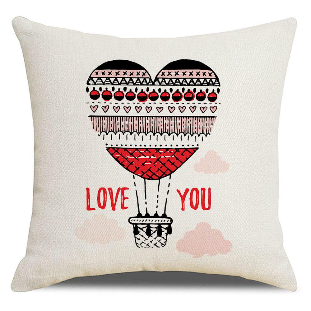 Valentine's Day Pillow Cover New Letter Love Sofa Cushion Cover Short Plush Cushion Pillow