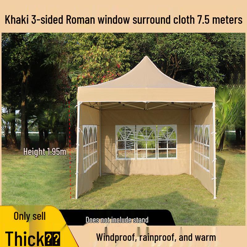 Transparent Tent Side Panel: Windproof & Waterproof Outdoor Canopy Enclosure with Thick Fabric and Durable Edging