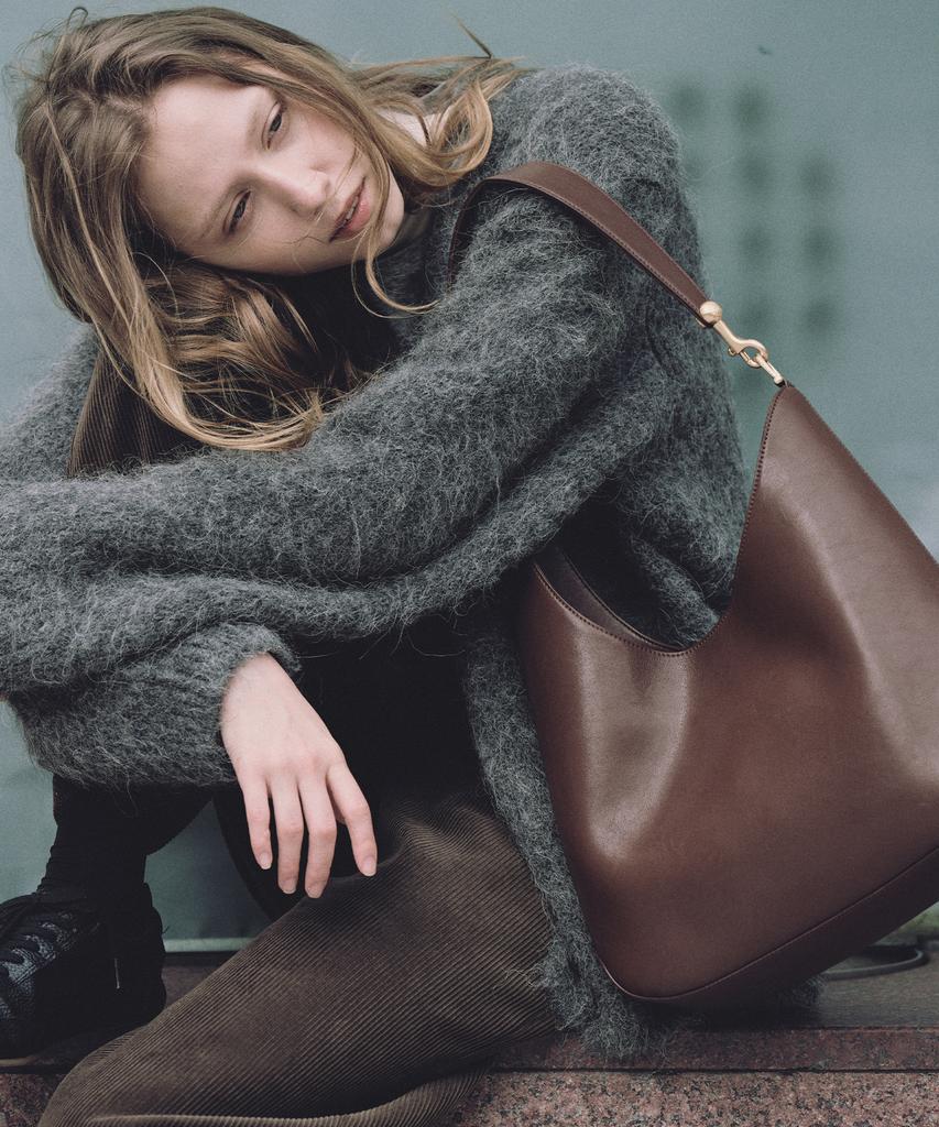 Ostkaka Orbit Hobo Shoulder Brown